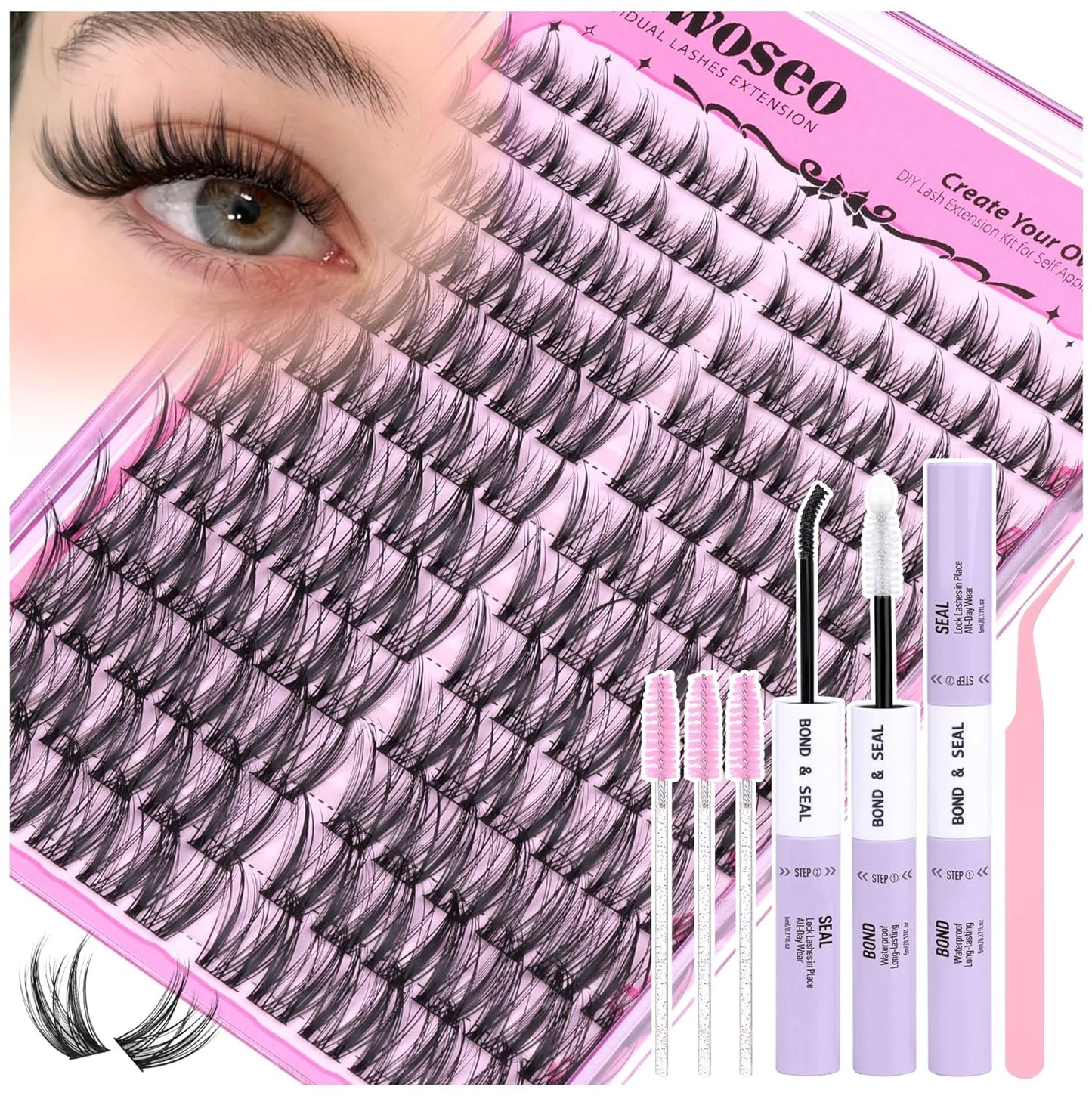 Manga Eyelash Clusters - Natural Look Anime Lash Extensions (8-16MM) for Beginners