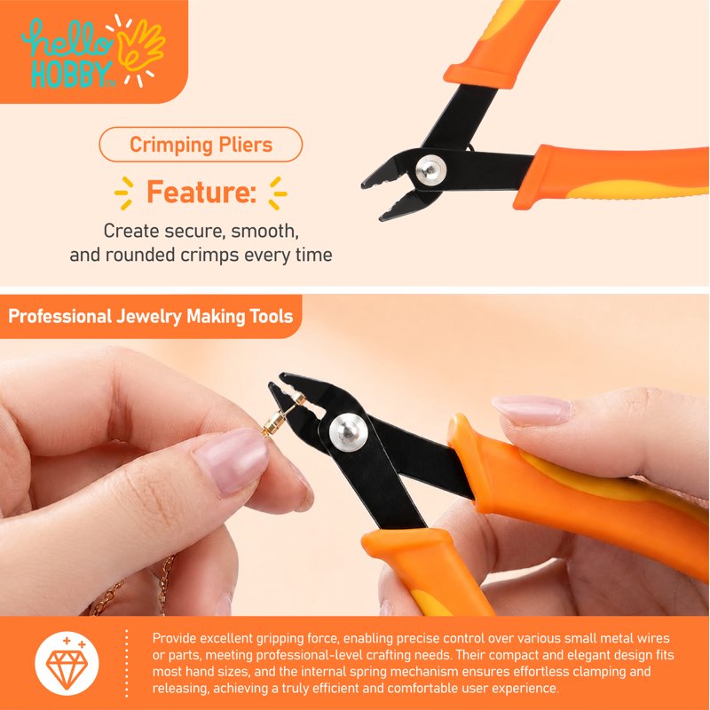 Jewelry Crimping Pliers for Beading & Crafting - Professional Tool