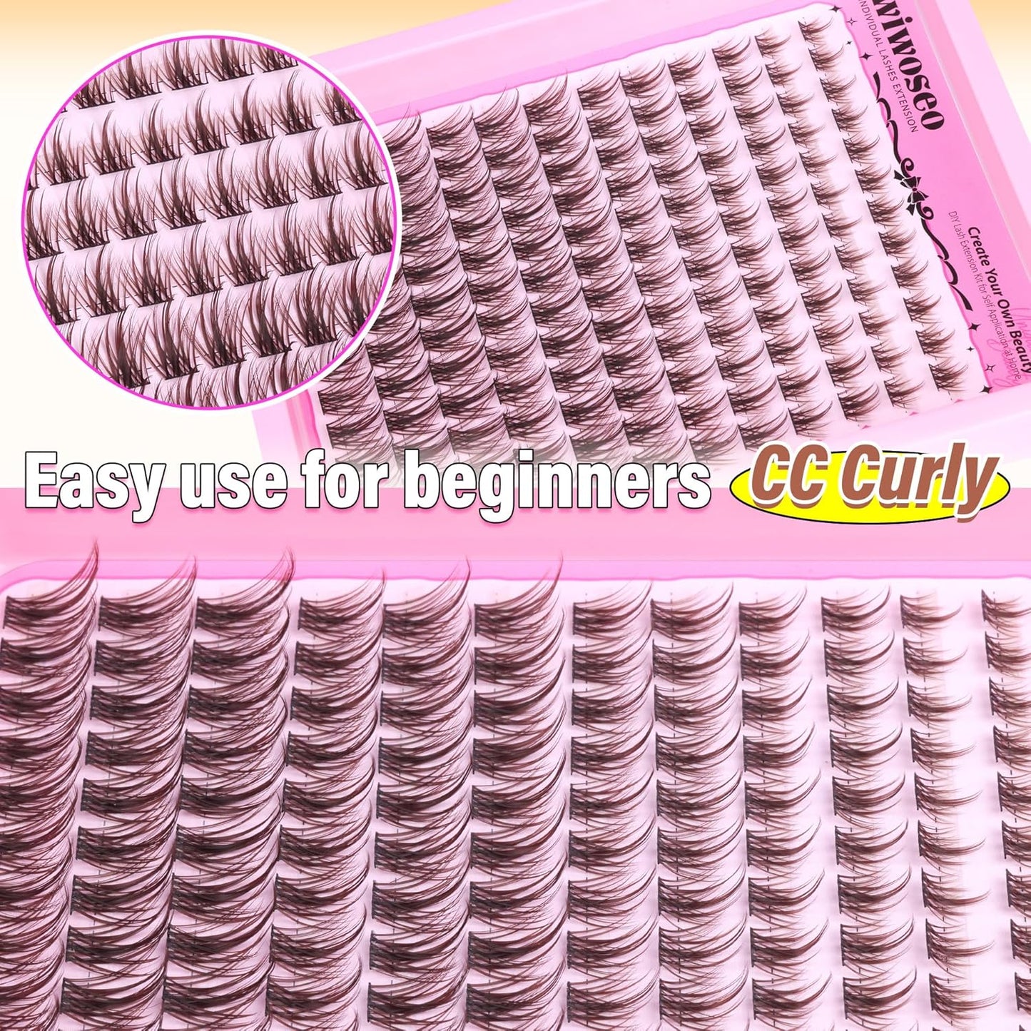 Manga Eyelash Clusters - Natural Look Anime Lash Extensions (8-16MM) for Beginners