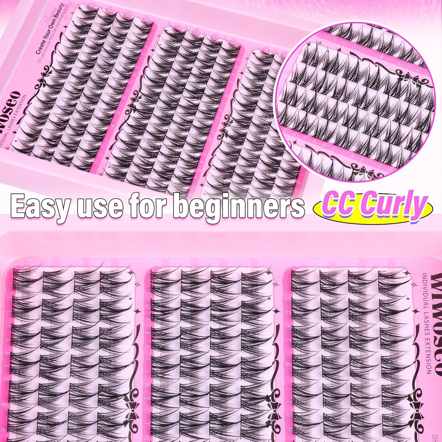 Manga Eyelash Clusters - Natural Look Anime Lash Extensions (8-16MM) for Beginners