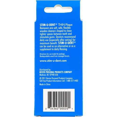 Natural Dentist Stim-U-Dent Dental Picks (Thin), 160 Count Each (Pack of 6)