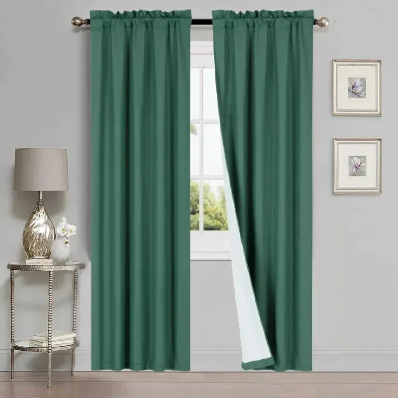 Premium Microfiber Window Curtain Panel - Light Filtering, Rod Pocket, 35x84 Inches