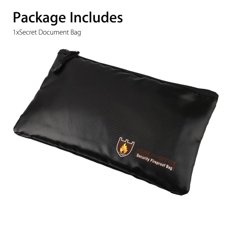 Fireproof Waterproof Document & Money Bag - 10.6 x 6.7 Inch Safe Storage Pouch for Cash, Passports, Jewelry