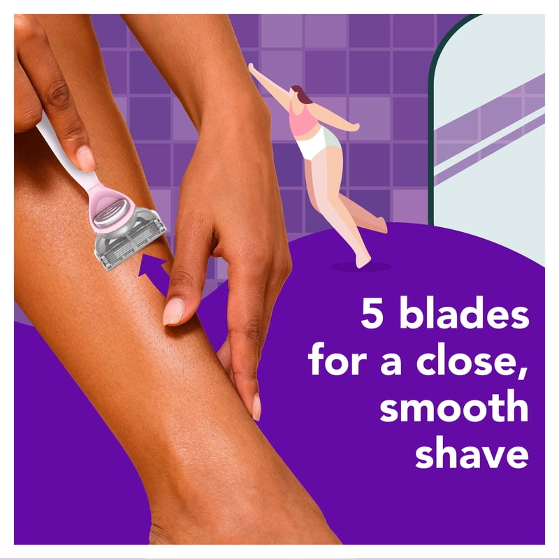 Women’s Razor Blade Refills - 5 Blades, Lubrastrip, Up to 22 Shaves