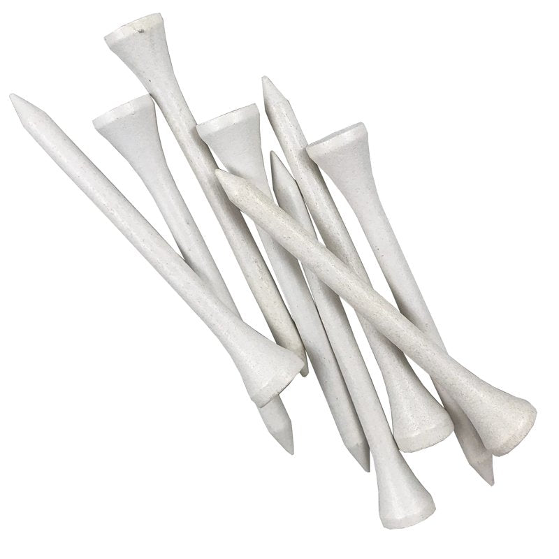 White Hardwood Golf Tees 3.25 Inch - Durable Long Drive Golf Tees, 45 Count