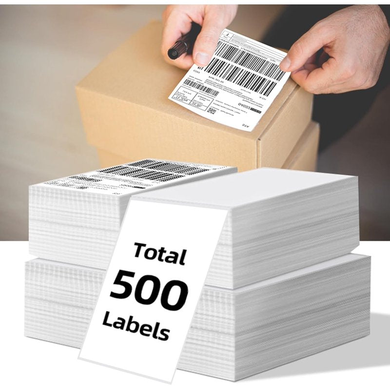 4 x 6 Waterproof Shipping Labels Bulk Pack with Strong Adhesive for Thermal Printers