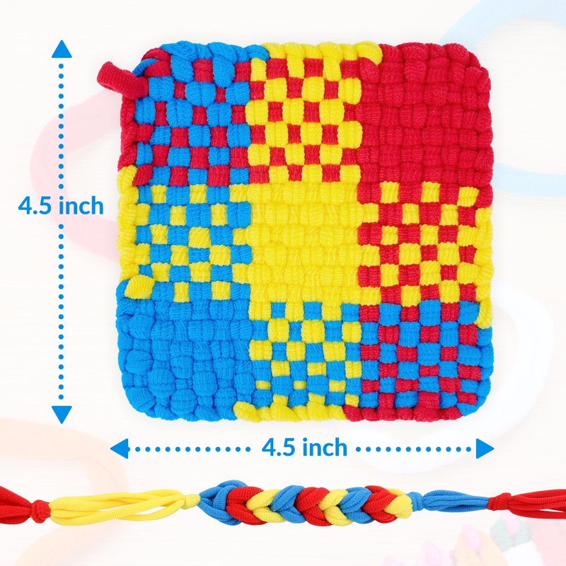 Kids Weaving Loom Kit with 224 Loops - Arts & Crafts DIY Potholder Set for Girls