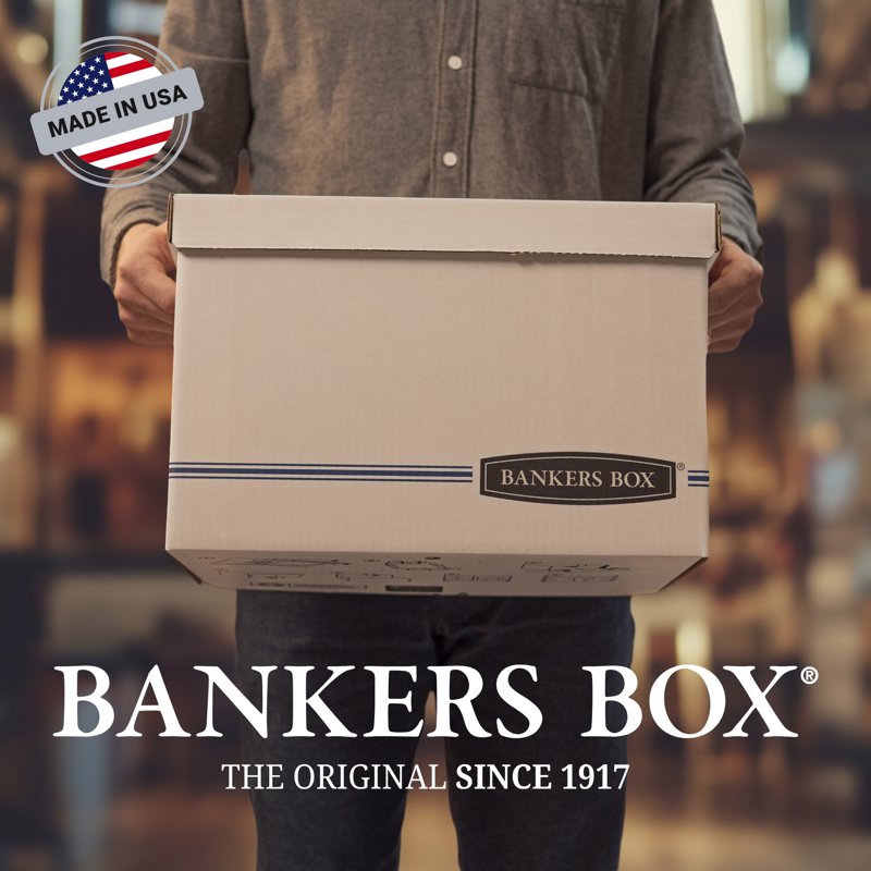 Medium-Duty File Storage Box - Letter & Legal Size, White 3 Pack