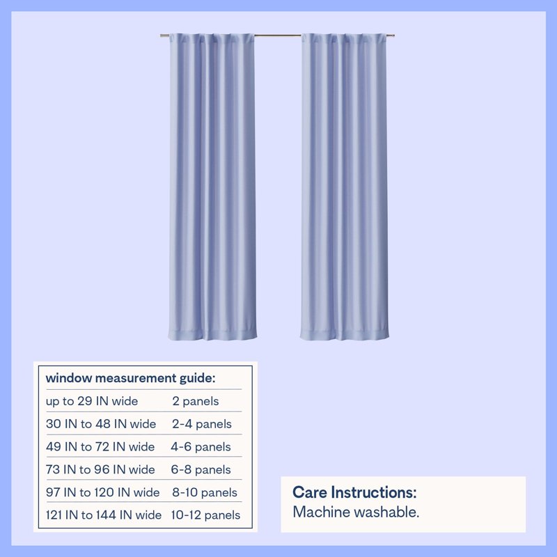 Kids Blackout Curtain Panels Set - Light Purple, Room Darkening, 2 Panels