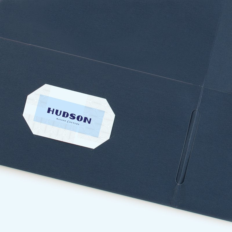 Blue Two Pocket Folders Pack of 25 - Holds 40 Sheets Each, Office & School Use