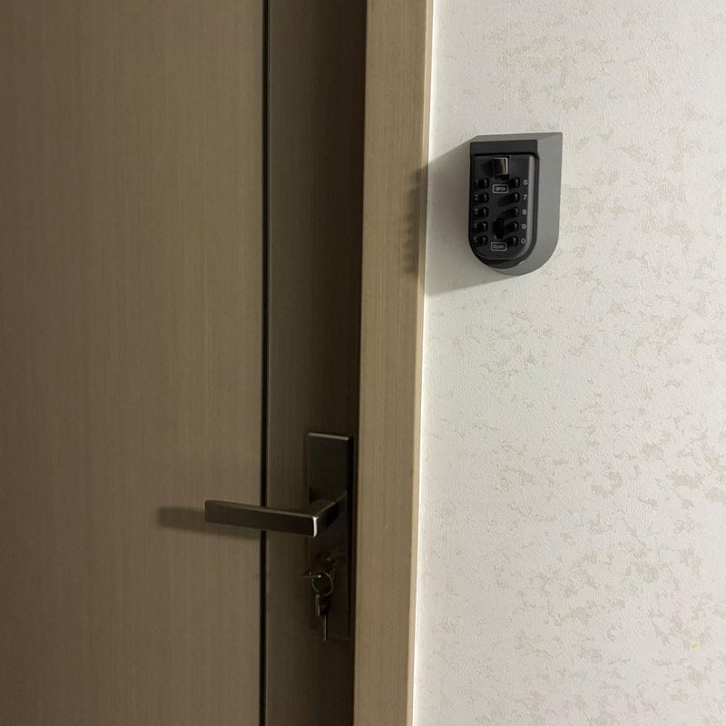 Outdoor Wall Mount Key Lock Box with Combination Lock, Waterproof Metal Storage