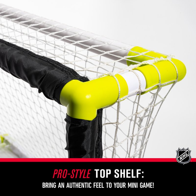 Mini Hockey Goal Set - Kids Knee Hockey Indoor Game with 2 Goals & Sticks