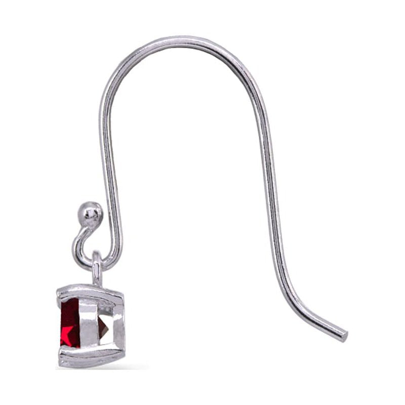 Sterling Silver 5mm Solitaire Dangle Earrings for Women & Teens