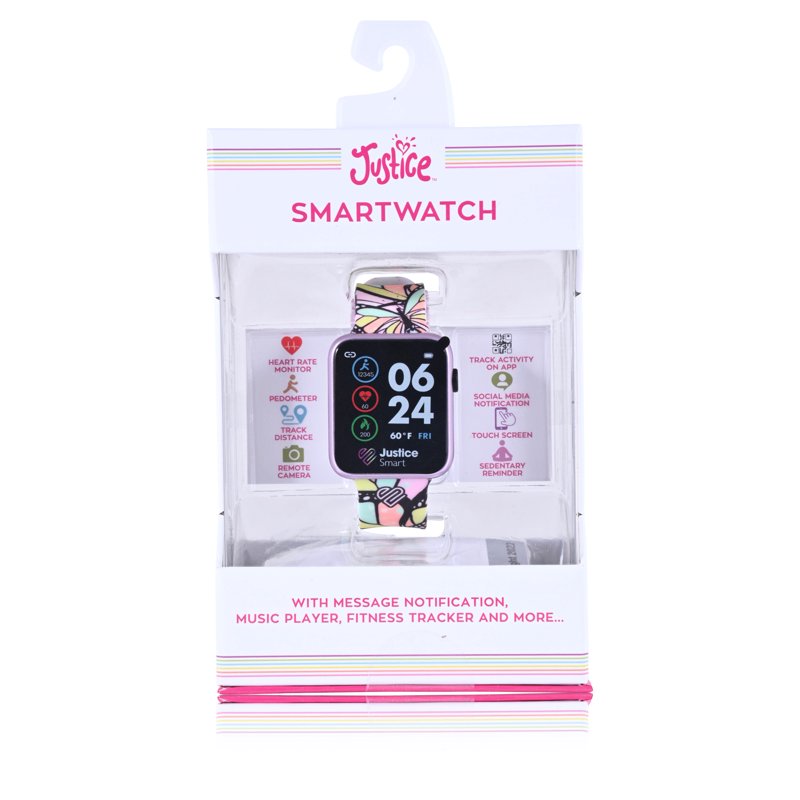 Unisex Tween Smart Watch with Silicone Butterfly Tie Dye Strap - Fitness Tracker