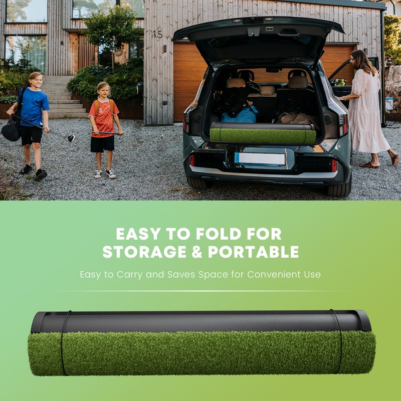 OKESAM 5x4 Feet Golf Mat with Ball Tray - Thick Artificial Turf for Hitting, Driving & Chipping (Variation: 5x4 feet large sized)