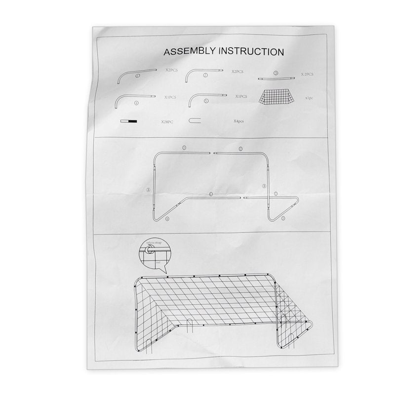 6' x 4' Portable Backyard Soccer Goal with Steel Post - Quick Setup