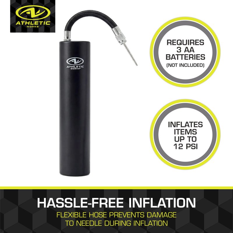 Electric Sports Ball Pump with Hose & Needle - Portable Battery-Operated Inflator
