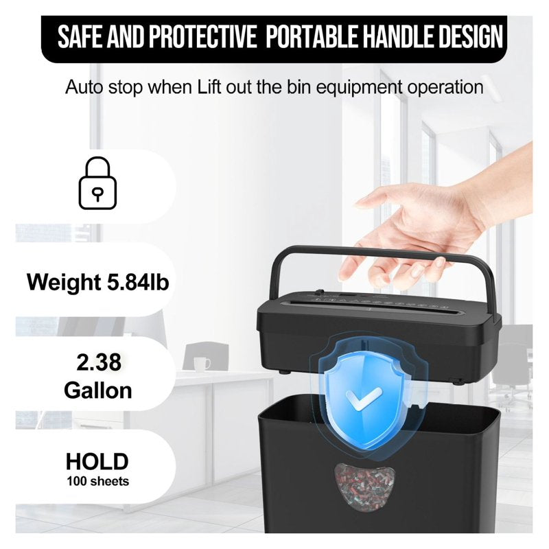 Crosscut Paper Shredder for Home Office 5-Sheet Security P-4