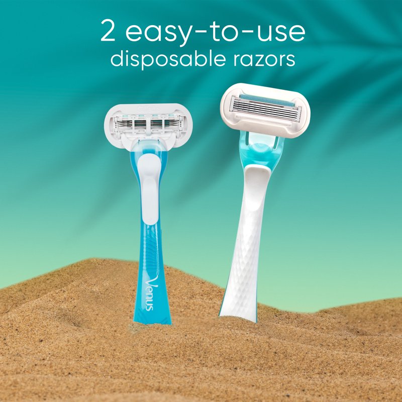 Disposable Women's Razor with Aloe for Sensitive Skin - 2 Pack