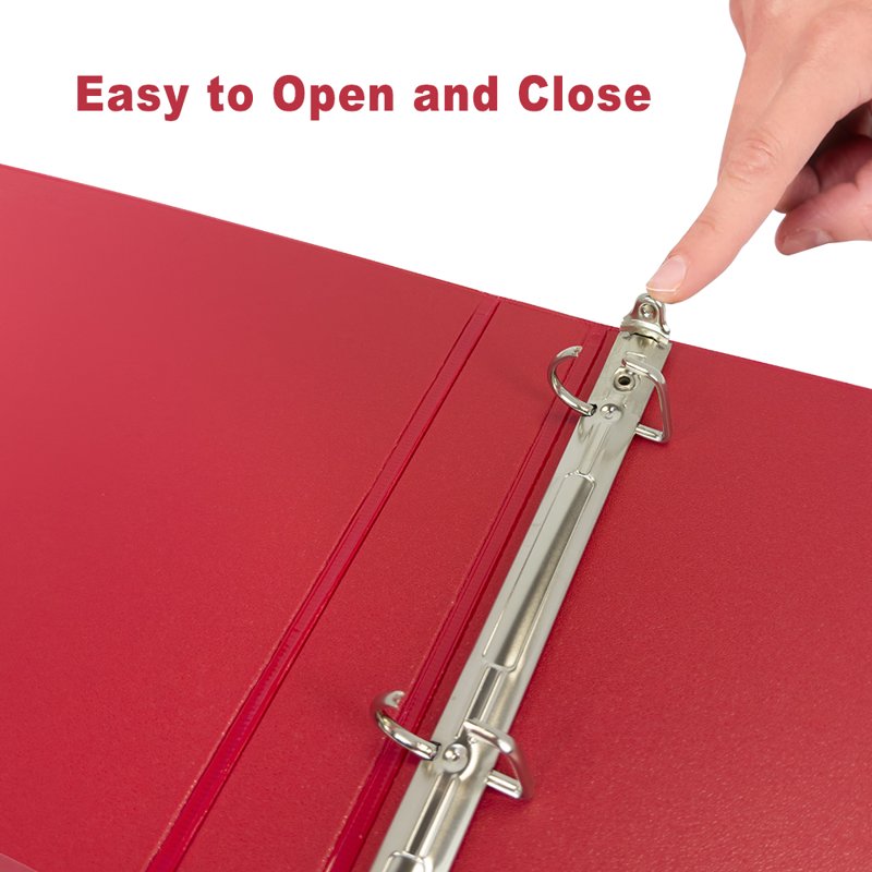 1-Inch Slanted D-Ring Binder 6 Pack - Durable Organization for School & Office