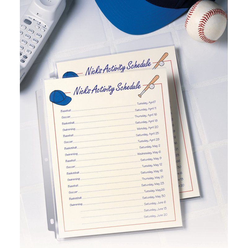Clear Sheet Protectors for 3 Ring Binders - Pack of 10 - Top Load, Acid-Free Polypropylene