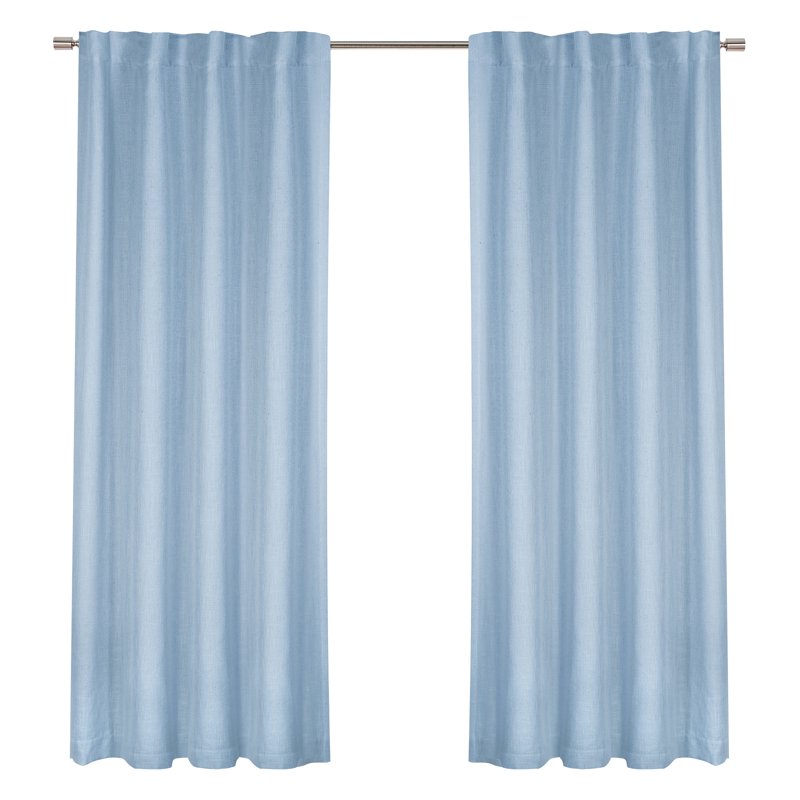 Blackout Linen Blend Curtain Panel 50x84 - Multiple Colors & Lengths