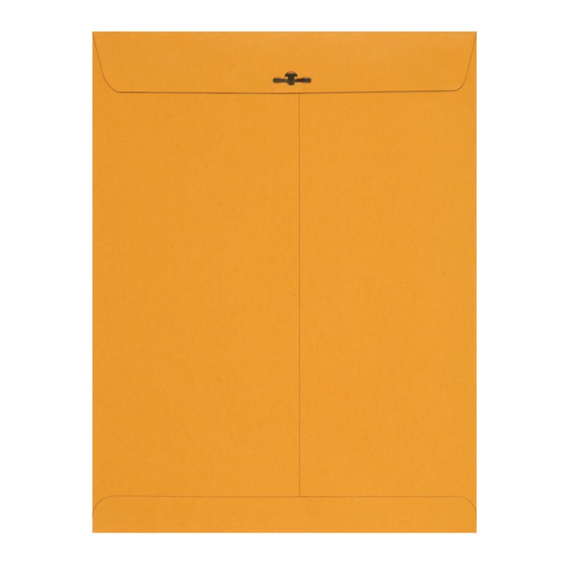 Gummed Kraft Clasp Envelopes - Heavyweight Document Mailers, 100 Per Box