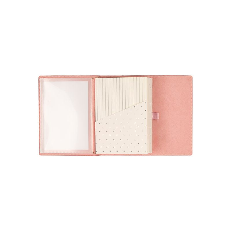 Vegan Leather Undated Planner Folio Bundle with Refillable Inserts & Accessories