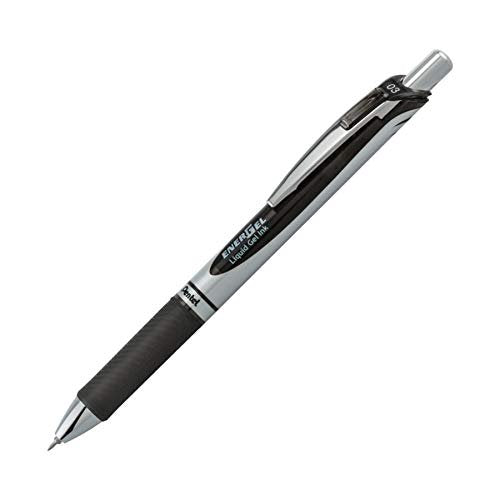 Gel Pens 12 Pack - Fine Tip Black Ink Retractable Writing Instruments