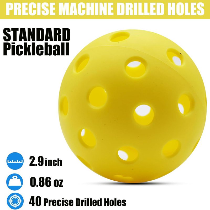 Pickleball Balls 20 Pack USAPA Approved, 40-Hole Indoor/Outdoor Multicolor