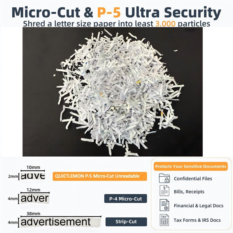 Heavy Duty Micro Cut Paper Shredder for Home Office with Auto Feed 150 Sheets