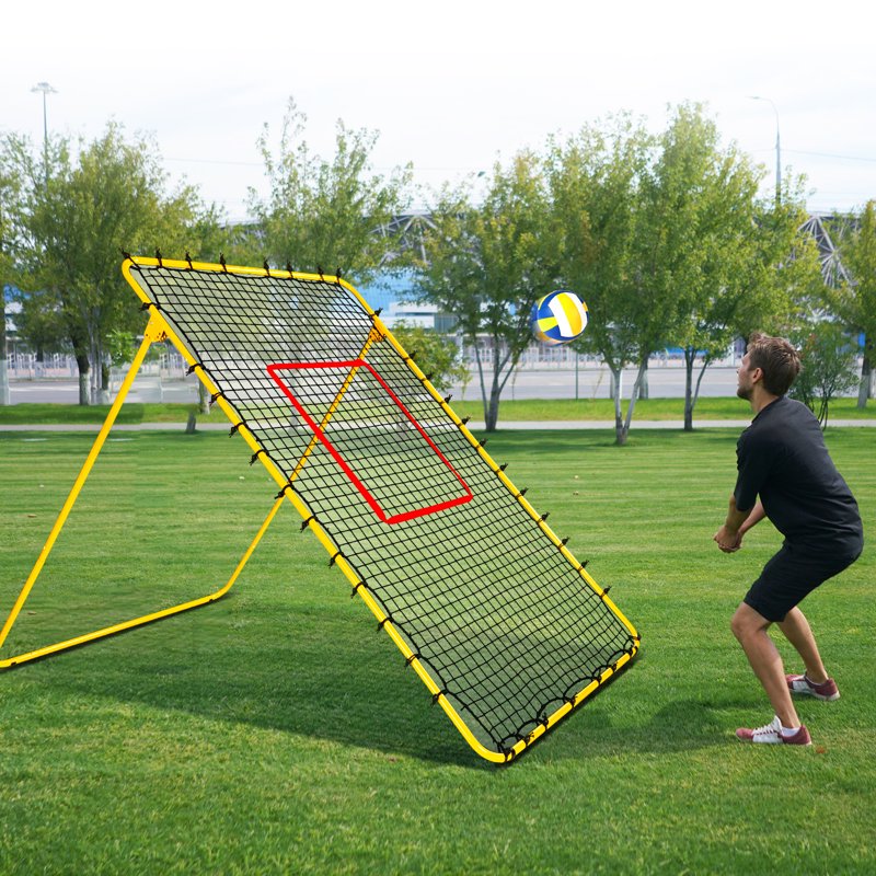 7x4 FT Volleyball Rebounder Net with 5 Adjustable Angles - Practice Equipment