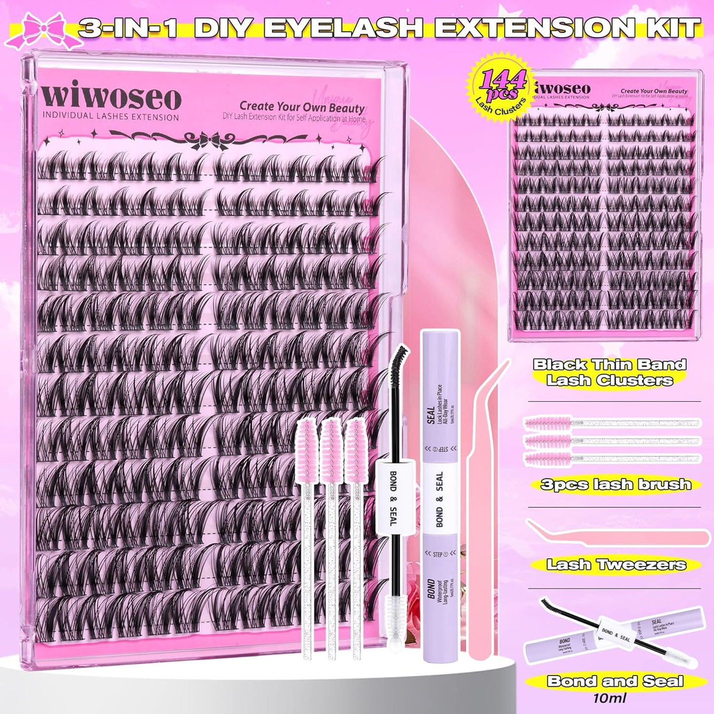 Manga Eyelash Clusters - Natural Look Anime Lash Extensions (8-16MM) for Beginners