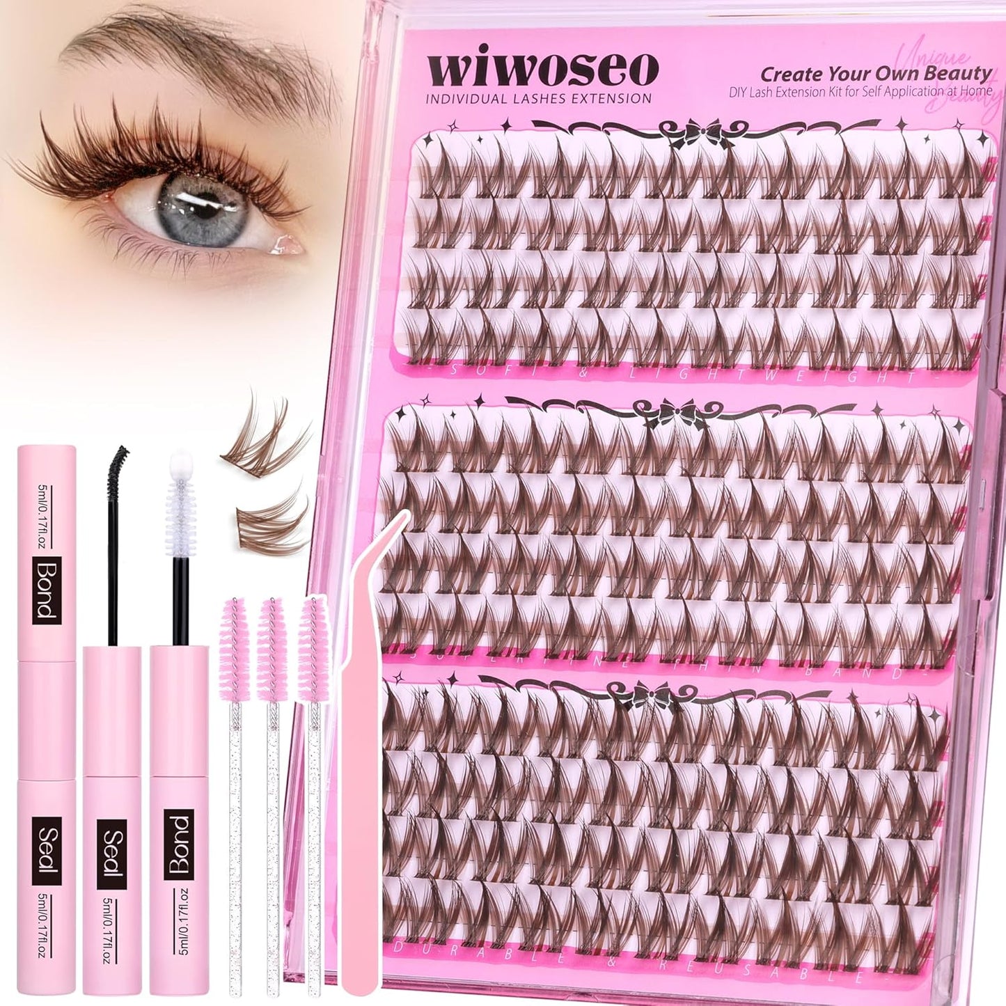 Manga Eyelash Clusters - Natural Look Anime Lash Extensions (8-16MM) for Beginners