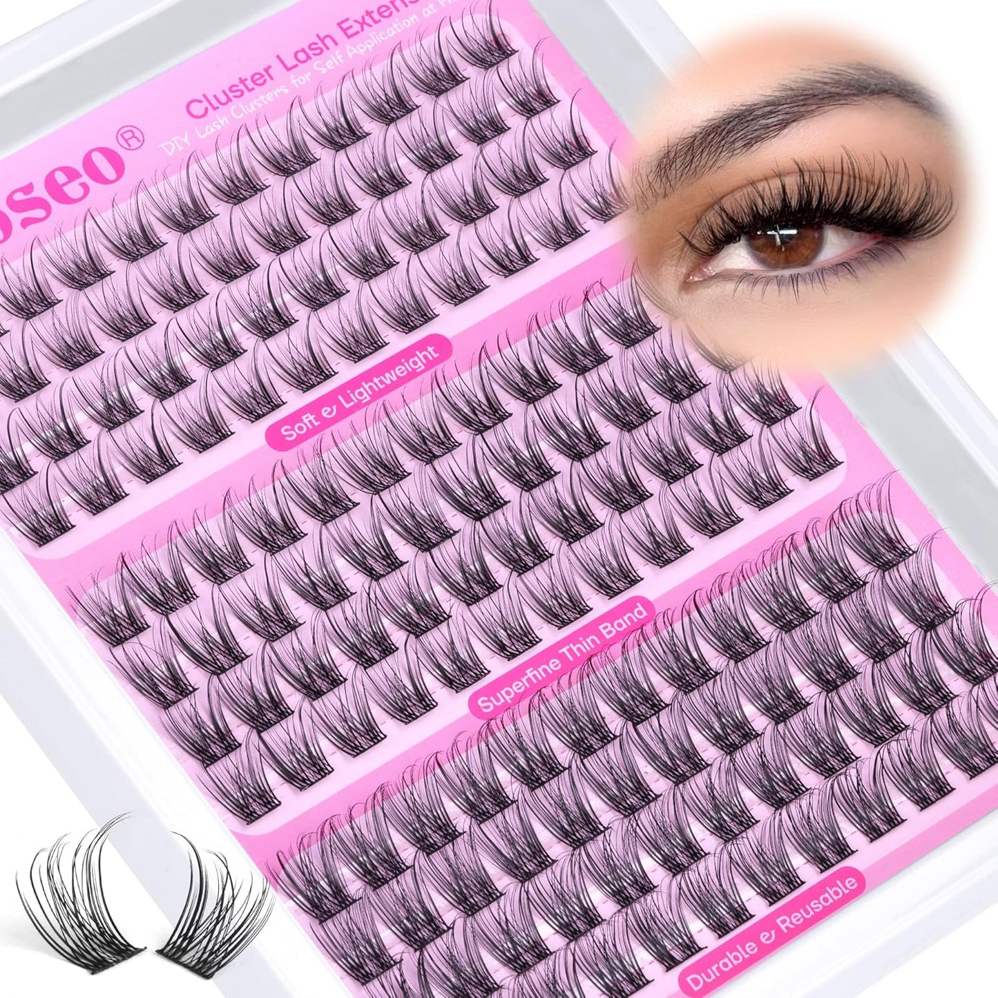 Manga Eyelash Clusters - Natural Look Anime Lash Extensions (8-16MM) for Beginners