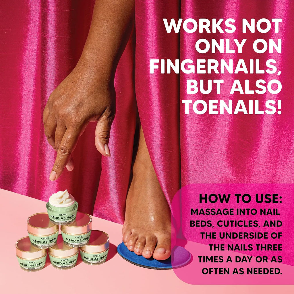 Onyx Professional Hard as Hoof S.O.S Nail Patches - Nail and Cuticle Strengthening Treatment Repair Patches, Nail Growth, Repair, 20 Count