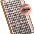Focipeysa Manga Eyelashes Clusters Wispy Eyelashes Extensions 12-16mm Natural Manga Eyelash Clusters Salon Effect Pestañas Postizas Naturales Spiky Individual Lash Extensions at Home