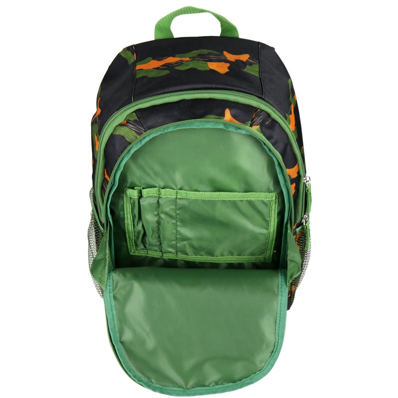 Kids Travel Backpack with Multiple Storage Compartments - Black Camo