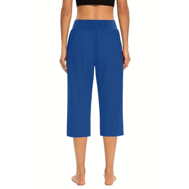 Women’s High Waist Athletic Capri Pants with Pockets - Stretchy Workout Crops