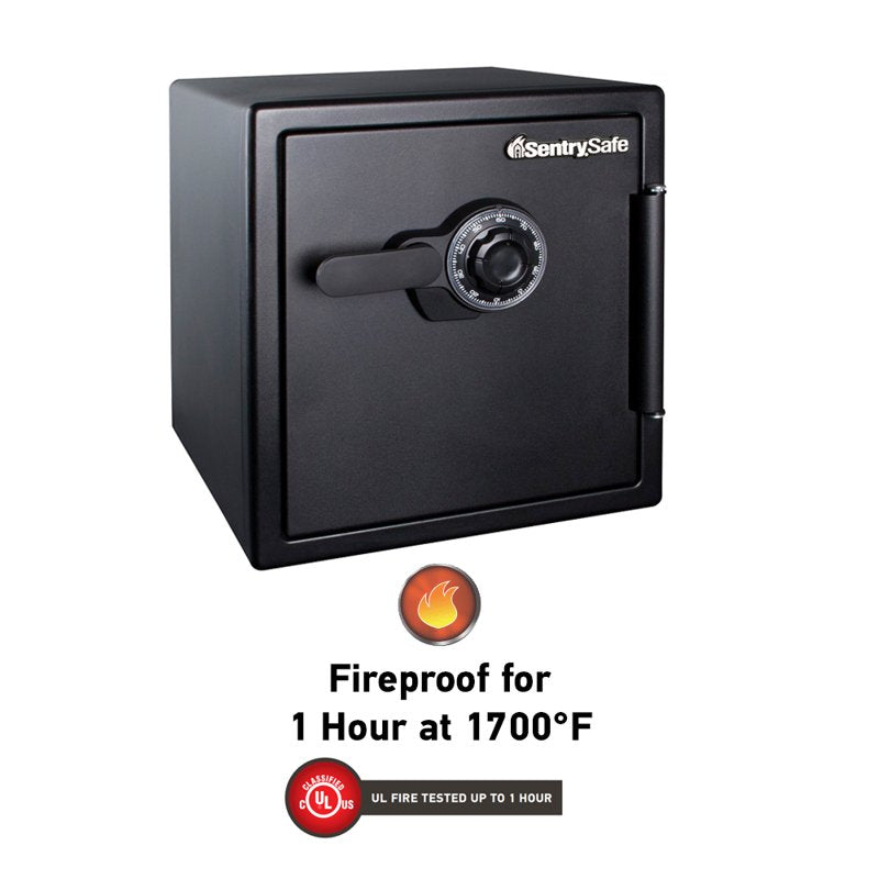 Fire & Water Resistant Security Safe 1.2 Cu Ft with Combination Lock