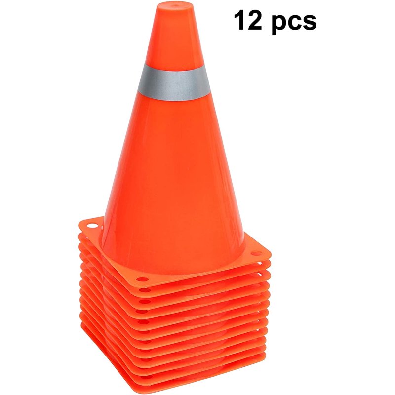 7.5 Inch Soccer Cones for Drills, Agility Training - 12 Pack