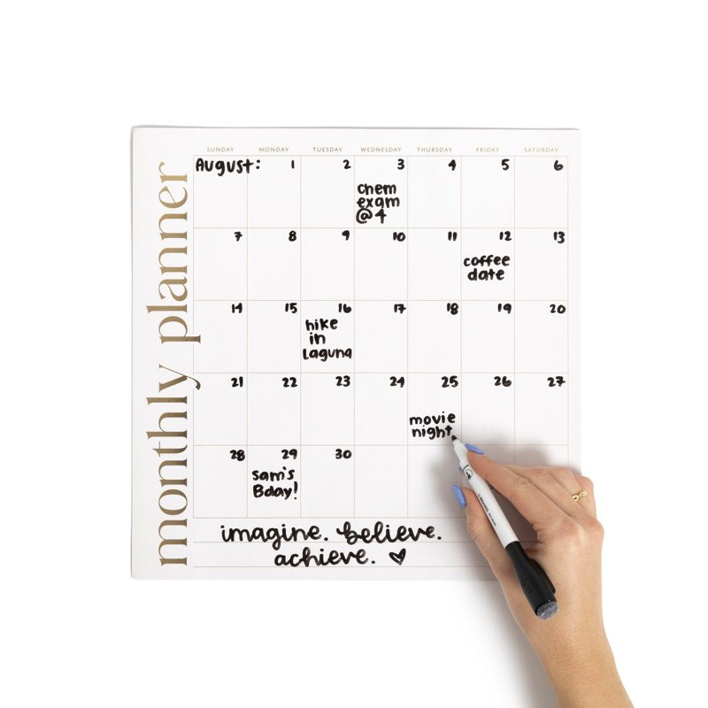 Magnetic Dry Erase Calendar Set for Office & Home Organization