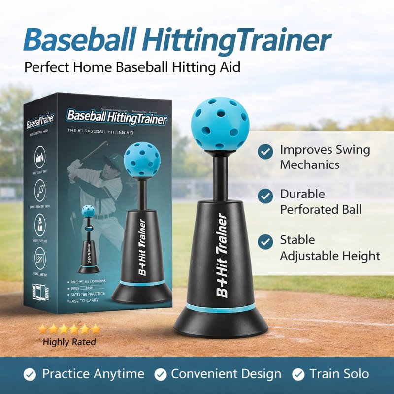 Baseball Batting Tee Popper Training Equipment for Perfect Swings