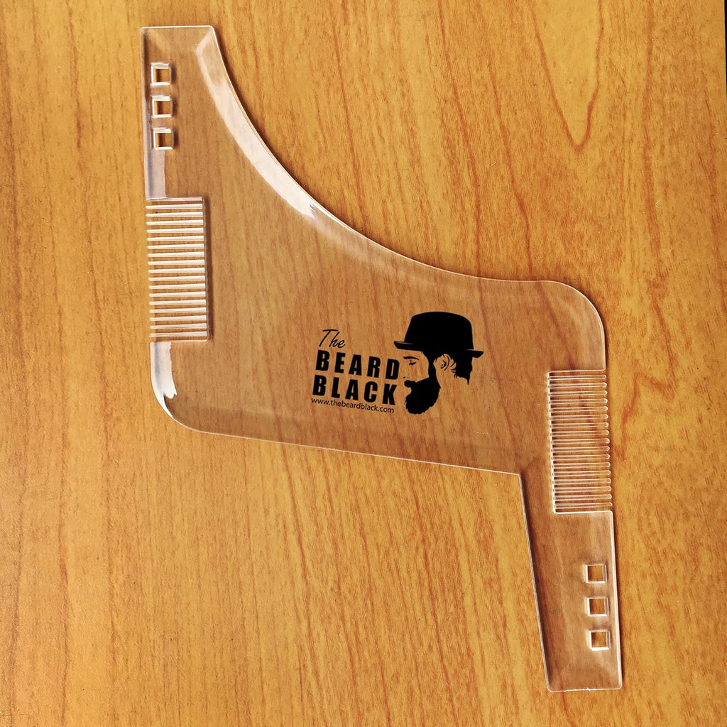 The BEARD BLACK Beard Shaping & Styling Tool with Inbuilt Comb, Perfect for Line Up & Edging, Use with Beard Trimmer or Razor