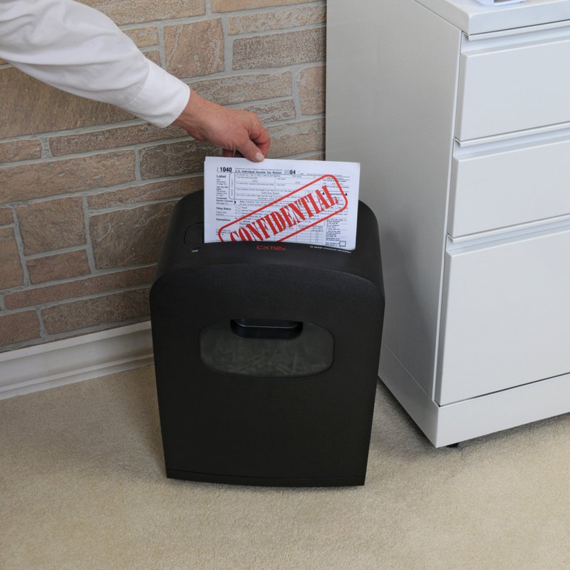 12-Sheet Crosscut Paper Shredder for Office & Home Use