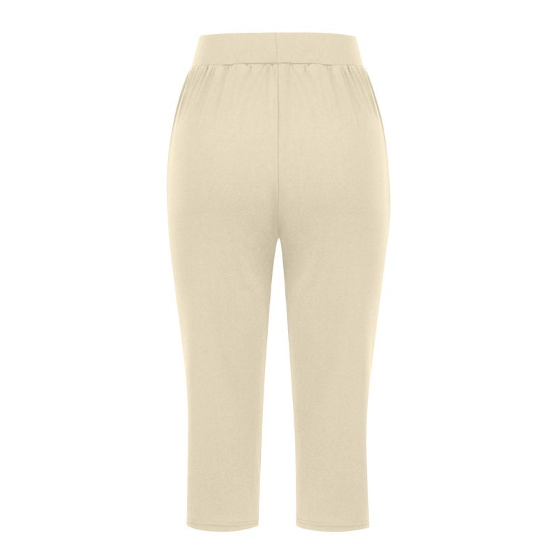 Loose Women's Capri Pants for Summer Workout and Casual Wear with Pockets
