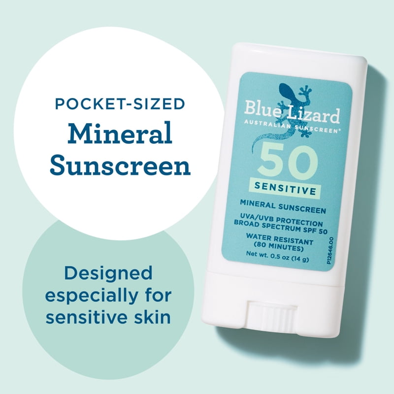 Mineral SPF 50 Sunscreen Stick for Sensitive Skin - Zinc Oxide, Travel Size