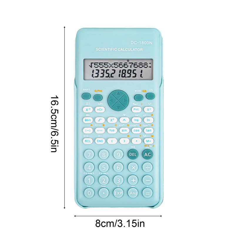 Scientific Calculator for Students 240 Functions 2-Line LCD Display Desktop Math Tool