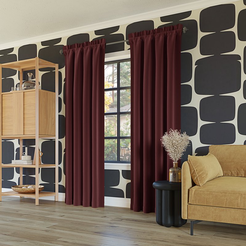 Blackout Curtain Panel - Extreme 100% Light Blocking, Rod Pocket, Various Sizes & Colors