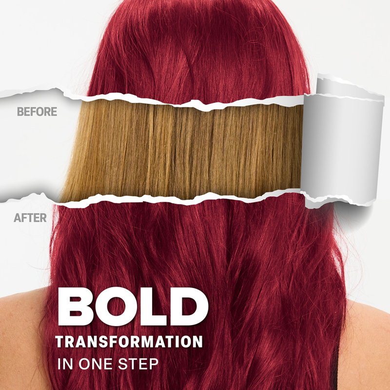Semi-Permanent Hair Dye Kit for Vibrant Red & Bold Colors - Vegan, No Bleach Needed